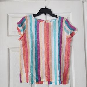 C&C California 100% Linen Top - Size Small